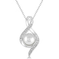 Zephyr Silver Pearl & Diamond Pendant
