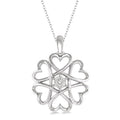 Silver Heart Shape Diamond Fashion Pendant