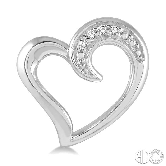 Silver Heart Shape Diamond Fashion Earrings