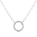 Silver Paperclip Diamond Fashion Pendant