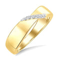 1/20 Ctw Round Cut Diamond Fashion Ring in Yellow Gold Vermeil