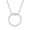 Silver Circle Petite Diamond Fashion Pendant