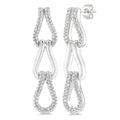 Silver Bold Knot Diamond Fashion Earrings