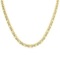 1/4 Ctw Bold Panther Link Round Cut Diamond Fashion Necklace in Yellow Gold Vermeil