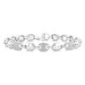 Silver Bold Mariner Link Diamond Fashion Bracelet