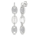 1/10 Ctw Mariner Link Round Cut Diamond Fashion Earrings in Sterling Silver