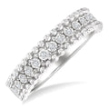 1/10 Ctw Round Cut Bead Bijoux Diamond Bold Bead Design Fashion Band in Sterling Silver