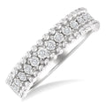 Silver Bold Bead Diamond Fashion Band