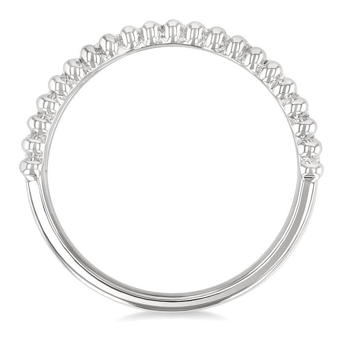 Silver Bold Bead Diamond Fashion Band