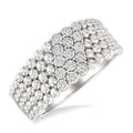 Silver Bold Bead Diamond Fashion Ring