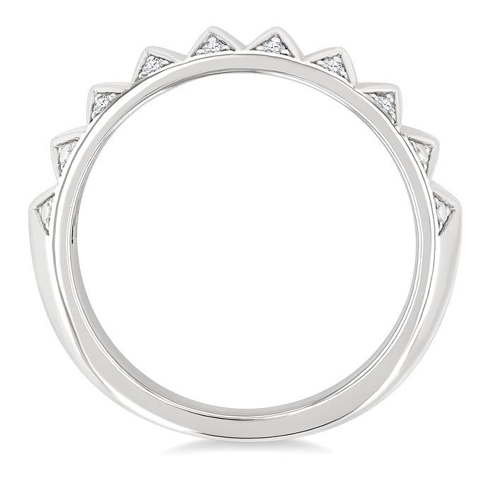 Silver Bold Diamond Fashion Band