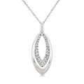 Silver Bold Marquise Shape Diamond Fashion Pendant