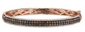 Diamond and Brown  Bangle Bracelet