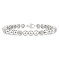 Silver Bold Bead Diamond Fashion Bracelet