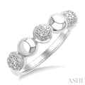 Silver Bold Bead Diamond Fashion Ring