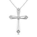 Silver Cross Diamond Fashion Pendant