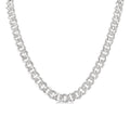 1/4 Ctw Round Cut Diamond Curb & Cuban Necklace in Sterling Silver