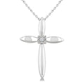 Silver Cross Diamond Fashion Pendant