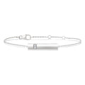 1/20 Ctw Horizontal Bar Round Cut Diamond Fashion Bracelet in Sterling Silver