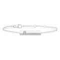 Silver Bar Diamond Fashion Chain Bracelet