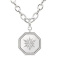 Silver Octagon Star Medallion Diamond Pendant