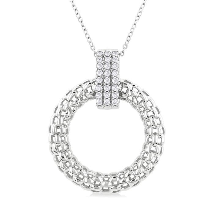 Mistral Evergreen Bold Circle Diamond Fashion Pendant