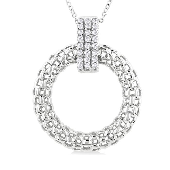 Mistral Evergreen Bold Circle Diamond Fashion Pendant