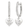 Heart Shape Diamond Huggie Fashion Earrings