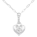 Aurora Poppy Heart Shape Paperclip Diamond Fashion Pendant