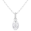 Wisteria Kaia Oval Shape Paperclip Diamond Fashion Pendant