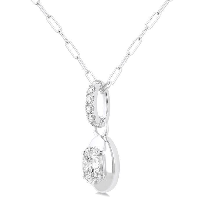 Wisteria Kaia Oval Shape Paperclip Diamond Fashion Pendant