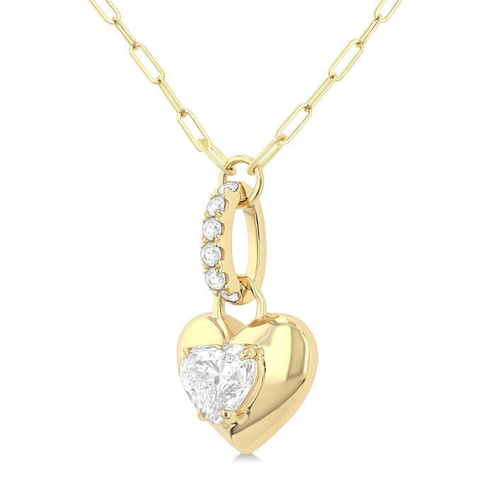 Nova Harrier Heart Shape Paperclip Diamond Fashion Pendant