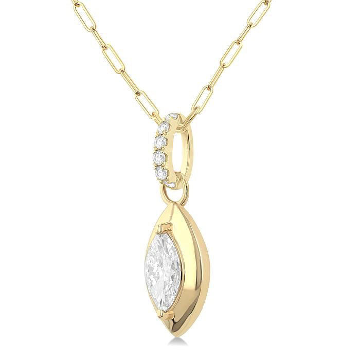 Symphony Aurora Marquise Shape Paperclip Diamond Fashion Pendant