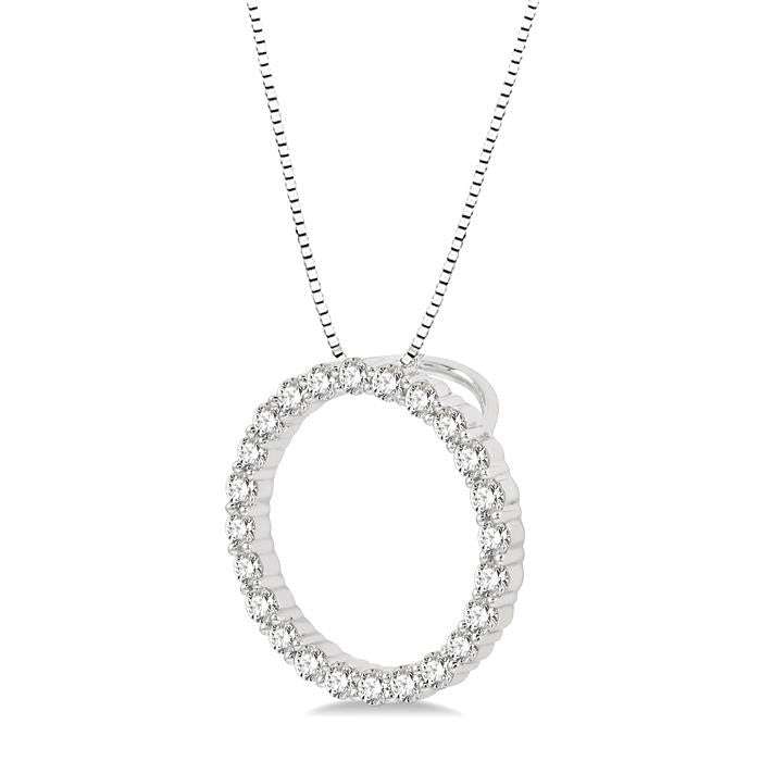 Juno Sable Circle Diamond Pendant