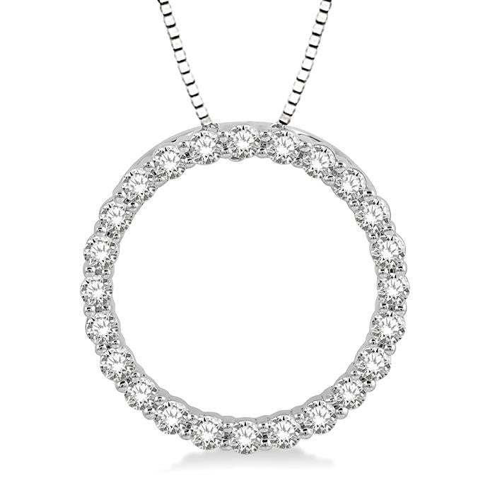 Juno Sable Circle Diamond Pendant