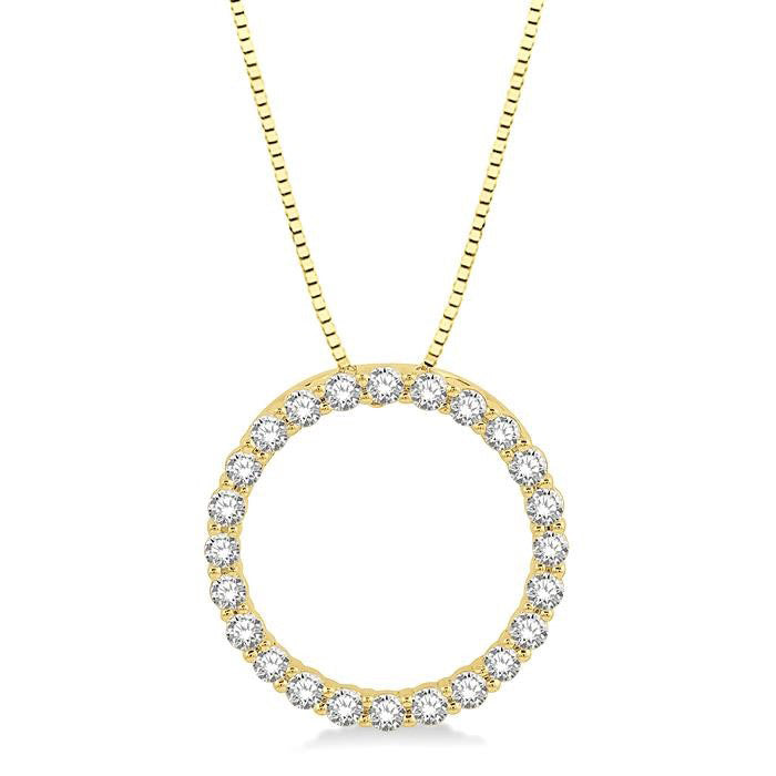 Regalia Laurel Circle Diamond Pendant