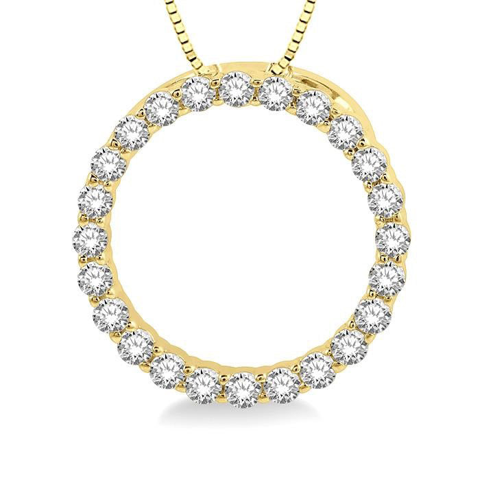 Serenade Blossom Circle Diamond Pendant