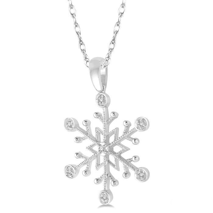 Snow Flake Diamond Fashion Pendant
