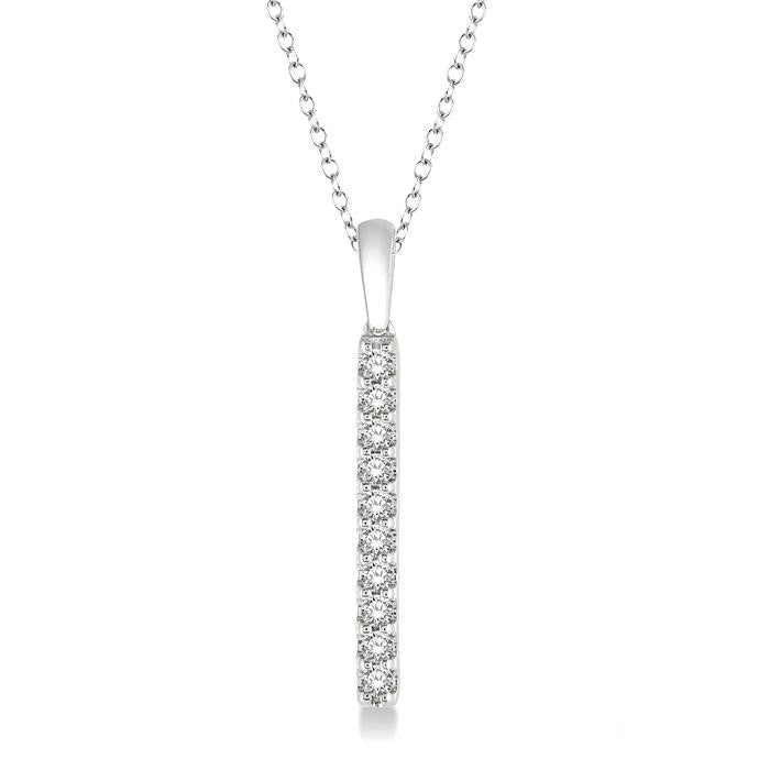 Ophelia Brisa Vertical Bar Diamond Pendant