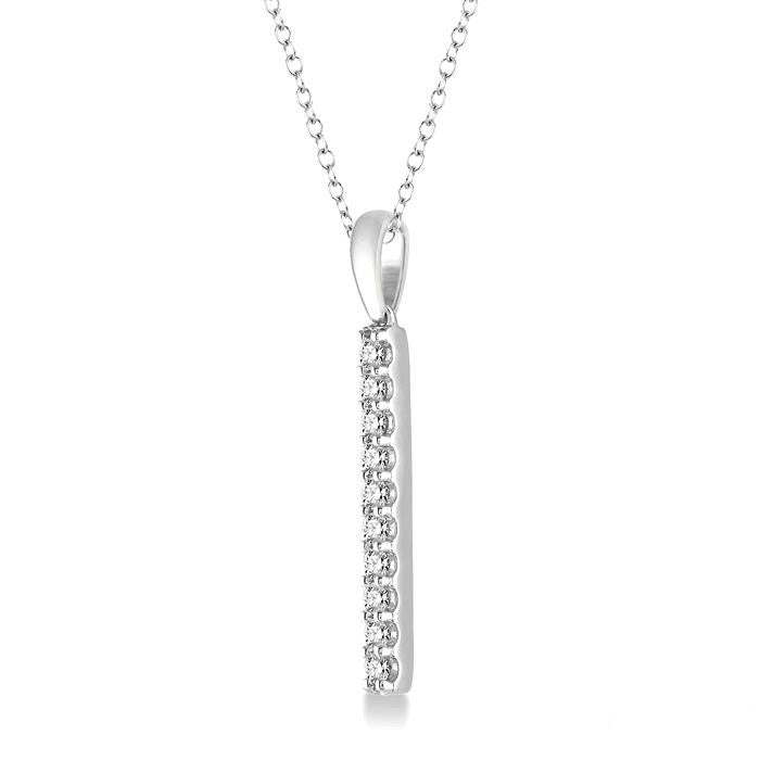 Ophelia Brisa Vertical Bar Diamond Pendant