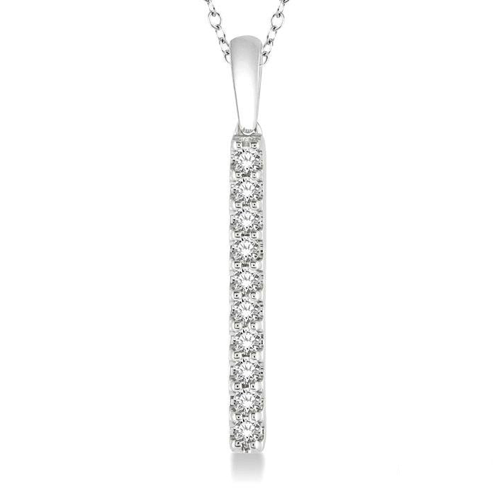Ophelia Brisa Vertical Bar Diamond Pendant