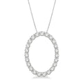 Oleander Meadow Oval Shape Diamond Pendant