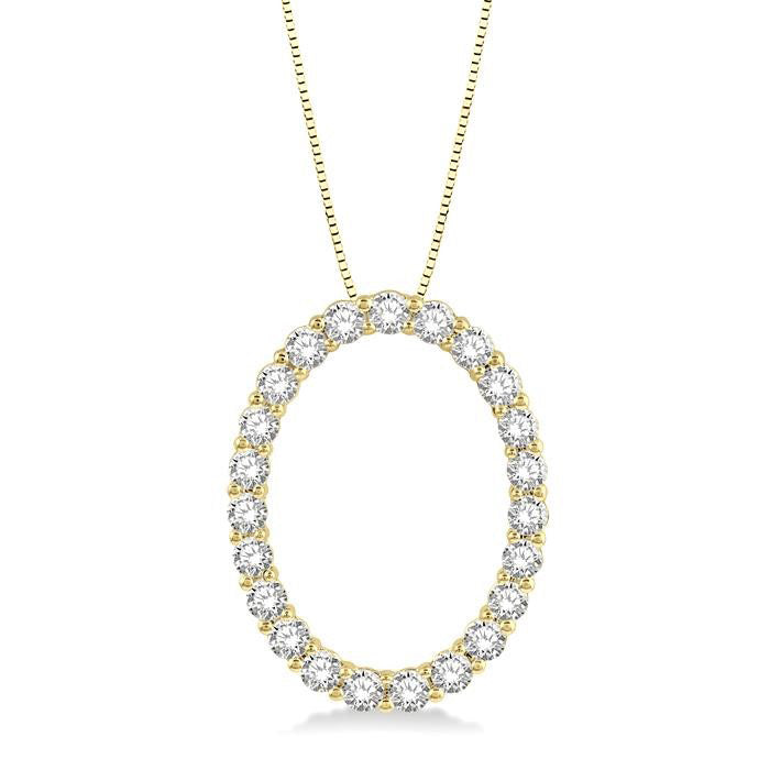 Zofia Bramble Oval Shape Diamond Pendant