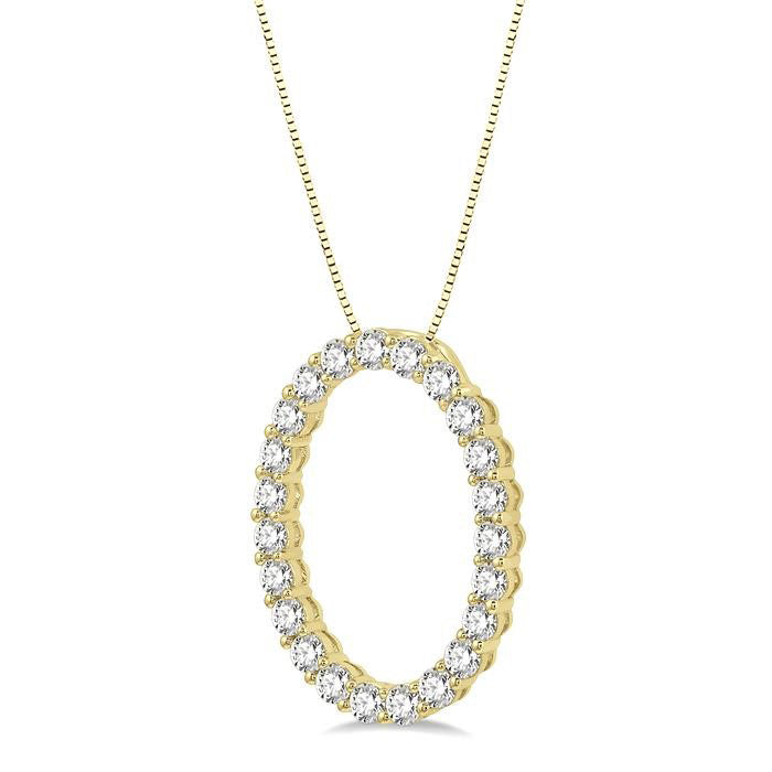 Zofia Bramble Oval Shape Diamond Pendant