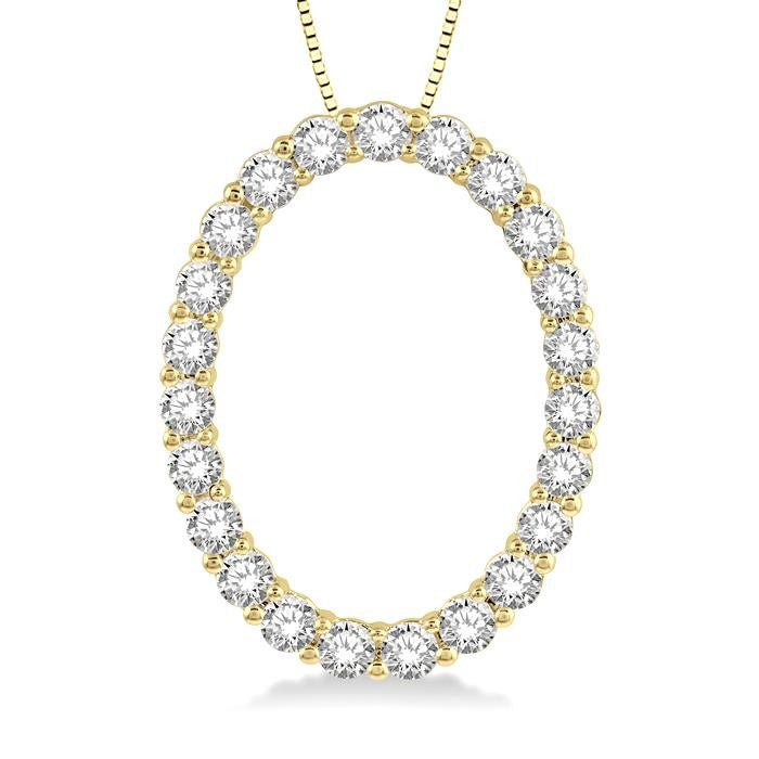 Zofia Bramble Oval Shape Diamond Pendant