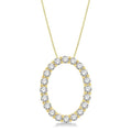 Rill Wren Oval Shape Diamond Pendant