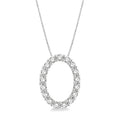 Blossom Evadne Oval Shape Diamond Pendant