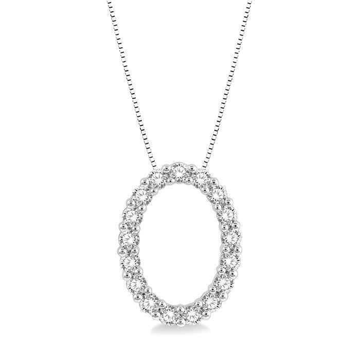 Blossom Evadne Oval Shape Diamond Pendant