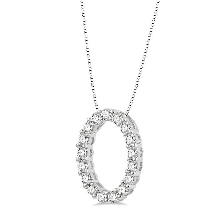 Blossom Evadne Oval Shape Diamond Pendant