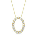 Kalliope River Oval Shape Diamond Pendant